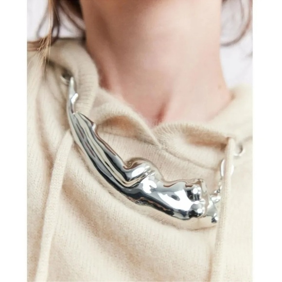 ZARA BODY METAL LINK NECKLACE - Picture 3 of 9